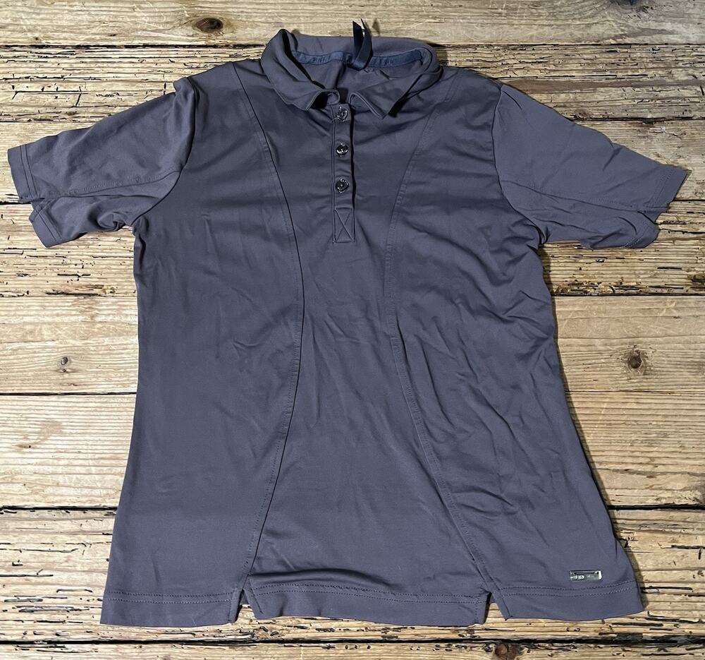 Lija Women’s Size M Gray Active Polo Shirt NWOT